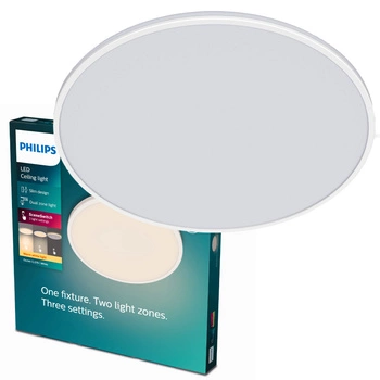 Plafond LED lampa pro povrchovou montáž OZZIET 36W 2700K 50cm bílá kulatá PHILIPS