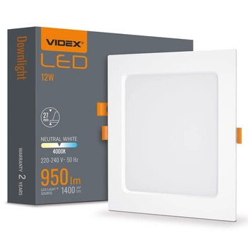 LED panel Zapuštěné svítidlo 12W 1400lm 4000K neutrální bílá Videx