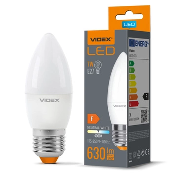 LED žárovka Candle E27 7W 630lm 4000K Neutral VIDEX