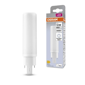 LED zářivka G24q-1 6W = 13W 660lm 4000K Neutrální 120° DULUX LED D/E HF &amp; AC Osram