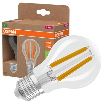 2x LED žárovka A60 E27 3,8W = 60W 806lm 4000K Neutrální 320° vlákno CLASSIC ENERGETICKÁ ÚSPORNOST Osram