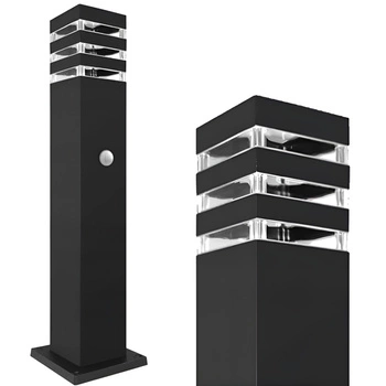 Zahradní tyč venkovní světlo stojící E27 LED snímač pohybu