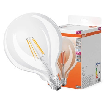 LED žárovka G124 Sphere E27 11W = 100W 1521lm 4000K Neutrální CRI90 300° Stmívatelné vlákno SUPERSTAR PLUS CLASSIC Osram