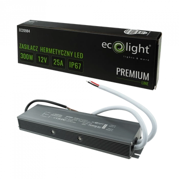 LED napájecí zdroj IP67 300W 12V Premium Ecolight