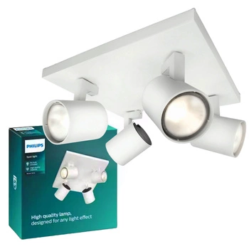 Stropní svítidlo LED RUNNER 4x GU10 Reflektor pohyblivé svítidlo Bílá PHILIPS