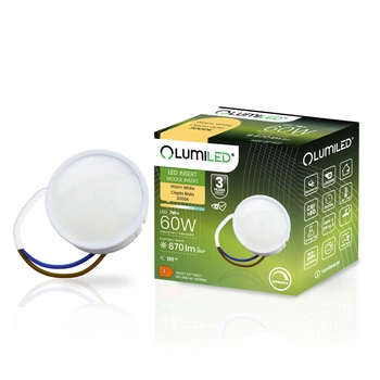 LED Modul Vložka Mléčný 7W = 60W 120° 670lm 3000K Teplý Stmívatelný LUMILED