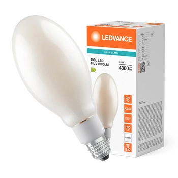 LED žárovka HQL E27 24W = 80W 4000lm 4000K neutrální bílá FILAMENT LEDVANCE