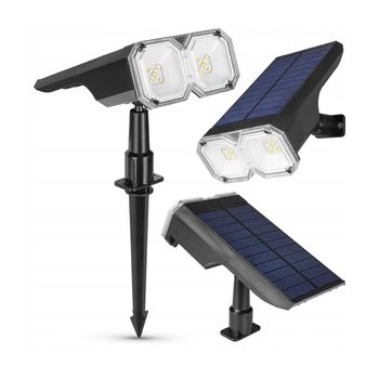 LED zahradní reflektor Solar Plug-in IP44 2700K/6500K Venkovní soumrakový senzor 