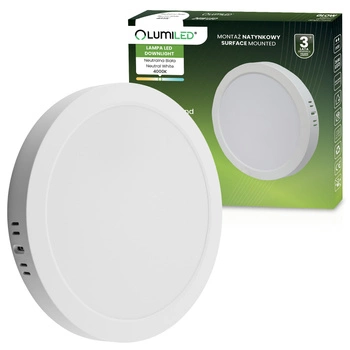 LED stropní svítidlo pro povrchovou montáž 24W Kruhové 4000K GLOW White LUMILED