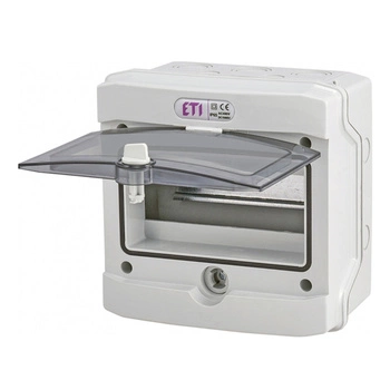 Modulární 1x8 Průhledný povrchový UV IP65 1500V DC Bílý Eti