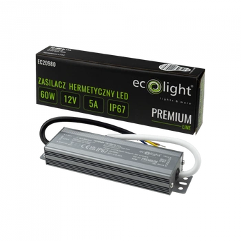 LED napájecí zdroj IP67 60W 12V Premium Ecolight