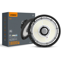Svítidlo LED High-Bay 100W 16200lm 5000K Neutral 90° IP65 IK07 mAh Pendant Black VIDEX