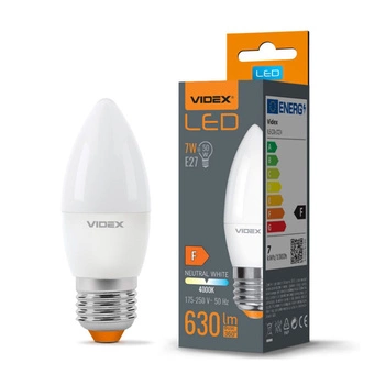 LED žárovka Candle E27 7W 630lm 4000K Neutral VIDEX