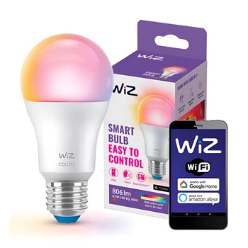 LED žárovka E27 A60 8,5W = 60W 2200-6500K + RGB SMART WiFi WiZ