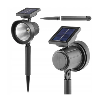 LED solární zahradní světlo Reflektor 0,4 W IP44 Soumrakový senzor Studená barva 