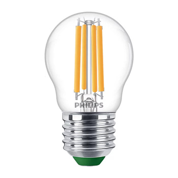 LED kulová žárovka E27 P45 2.3W = 40W 485lm 4000K Neutrální bila vlákno PHILIPS Ultra Efficient