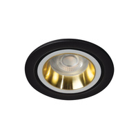 Halogenové bodové svítidlo LED GU5.3 GU10 Round Gold Black Feline Kanlux pro zápustnou montáž