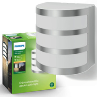 Zahradní lampa LED nástěnná lampa CALGARY myGarden 3W 2700K IP44 Silver PHILIPS