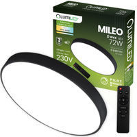 Plafond LED povrchová montáž MILEO 72W IP44 CCT White Round 50cm + LUMILED PILOT