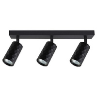 Spot Tuba Reflector Halogenové stropní svítidlo 3x GU10 Moving Black Glamour Masterled