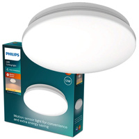 Stropní svítidlo LED Plafond 12W 1350lm 2700K se soumrakovým senzorem Bílá Acuna Philips