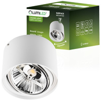 Povrchová montáž HALOGEN SPOT TUBA Movable GU10 AR111 Round White 100mm TELES LUMILED
