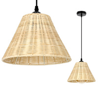 Bambusová závěsná dekorativní lampa Ronda Kobi E27 Beige