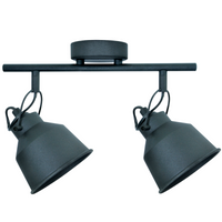 Nástěnné svítidlo NÁSTĚNNÁ LAMPA Spot Niko 2xE14 GOLDLUX (Polux) ČERNÁ