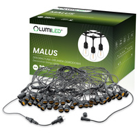 Venkovní řetěz 20m, 40x E27 MALUS LUMILED