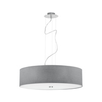 VIVIANE Stropní svítidlo 6773 Nowodvorski Grey 3xE27 Kruhové závěsné svítidlo Materiál+sklo+ocel 65 cm Moderní