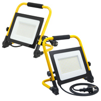 Venkovní LED reflektor Zahrada 100W 8500lm 4000K Neutrální 110° IP54 IK06 Černá Žlutá Tigra Kobi