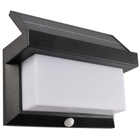 Zahradní LED solární nástěnná lampa TONY 6500K IP44 se senzorem pohybu a soumraku