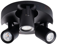 LED GU10 LED Reflektor Stropní světlo nastavitelné kulaté černé Laurin Kanlux