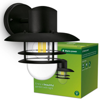 Zahradní lampa LED nástěnná lampa INYMA E27 IP44 Lucerna černá PHILIPS