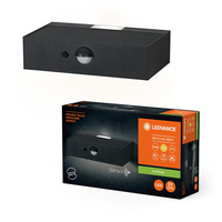 Venkovní zahradní lampa Venkovní nástěnná LED lampa 3W 300lm 3000K IP65 šedá se senzorem pohybu a soumraku Endura Ledvance