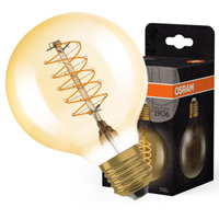 Dekorativní LED žárovka G80 Sphere E27 7W = 48W 600lm 2200K Warm 320° Filament Dimmable Vintage 1906 Osram