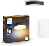 LED stropní plafon Enrave Black 9,5W 26cm CCT PHILIPS HUE Bluetooth + stmívač