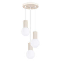 Stropní závěsné svítidlo 3x G9 Round Beige Modern Matte Halo Sollux