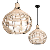 Bambusová dekorativní závěsná lampa E27 Boho Reddi Kobi