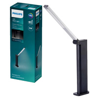 Stolní lampa LED AMBER 5W 4000K stmívatelná USB černá PHILIPS