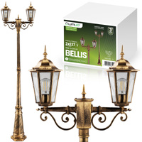 Venkovní zahradní lampa E27, LED sloupek lucerna 200cm BELLIS LUMILED