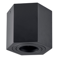 Šestiúhelník GU10 LED pohyblivé SPOT černé přisazené stropní svítidlo