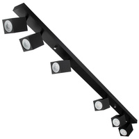 Stropní světlo Reflektorové svítidlo 6xGU10 QUANTUS strip beam Black