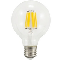 LED žárovka E27 G80 7W = 60W 810lm 3000K Teplá bílá 360° vlákno GOLDLUX (Polux)