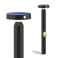 Solární zahradní lampa LED Driving Standing Decorative Sensor PIR 4000K Lamp USB-C IP44 Black