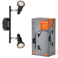 LED stropní nástěnné svítidlo Nástěnné svítidlo pro povrchovou montáž 6,8 W 460lm 3000K Warm Dimmable Black LED Spot Ledvance