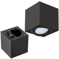 Halogenová bodová zářivka Square GU10 černá OH37 Kobi pro povrchovou montáž