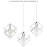 IL MIO SWEDEN Geometrické stropní závěsné svítidlo 3xE27 bílé - GOLDLUX (Polux)