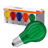 5PAK LED žárovka E27 A60 2W 235lm 2700K Warm 300° Filament OSRAM Star Mix Colours