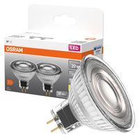 2x LED žárovka MR16 Reflector GU5.3 2,1W = 20W 210lm 2700K Warm 12V 36° STAR Osram